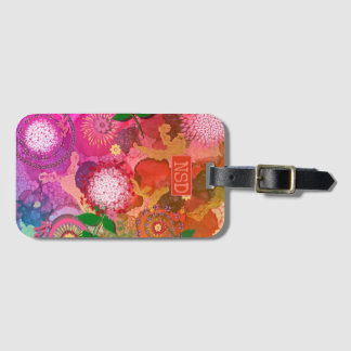 Original- konst och Digital grafisk och blom- Bagagebricka