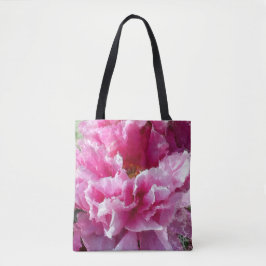 *~* Original konst Rosa Peony Blommig AR1 Målning Tygkasse
