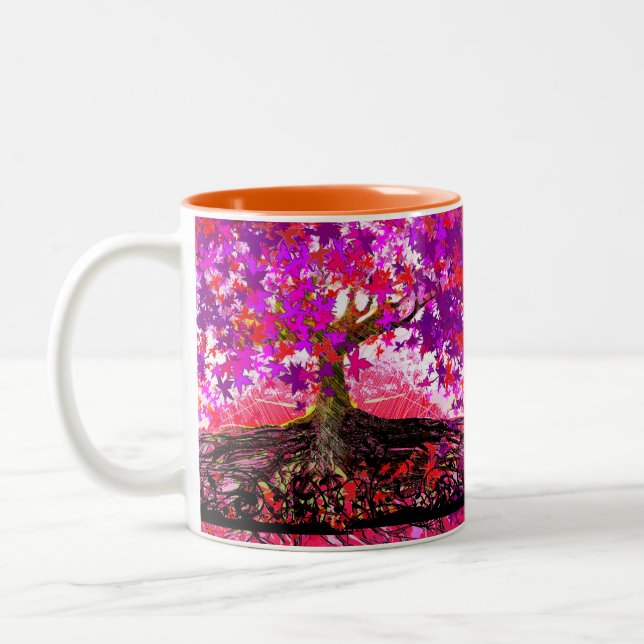 Original konst-Rötter löper djupt kaffemugg (Vänster)