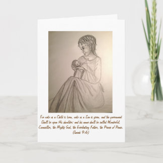 Original- konstjulkort: Madonna och barn Helgkort