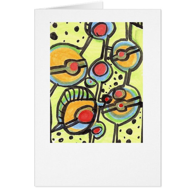 Original- konstkort hälsningskort (Framsidan)