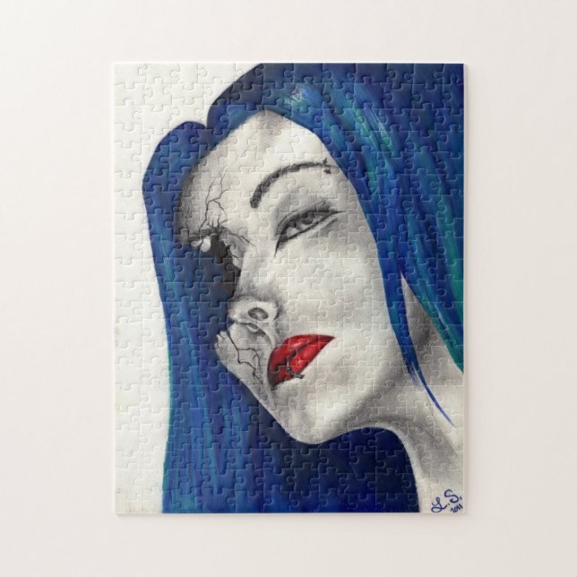 Original- konstpussel för Beautifully bruten Pussel (Vertikal)