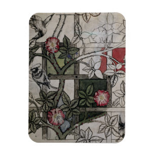 Original- konstverk för "spaljé" tapetdesign, 1 magnet