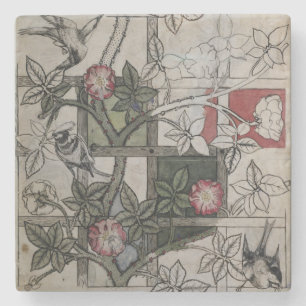 Original- konstverk för "spaljé" tapetdesign, 1 stenunderlägg