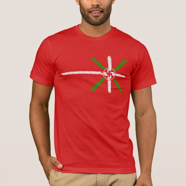 Original- krita drog Ikurriña och Lauburu, Tee (Framsida)