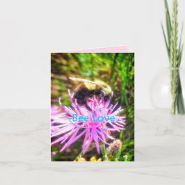 ORIGINAL- LITET HÄLSNINGKORT för KÄRLEK 1BEE Kort