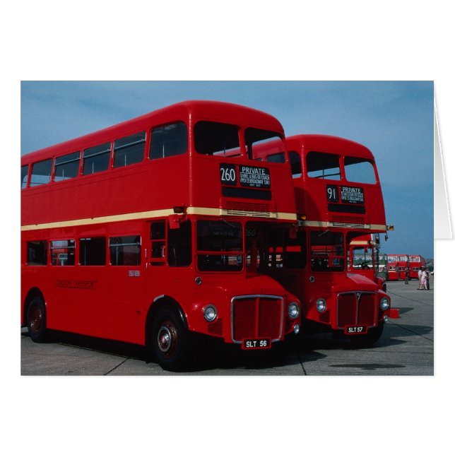 Original London ""Routemaster"" buss från 1954 Hälsningskort (Framsidan Horizontal)