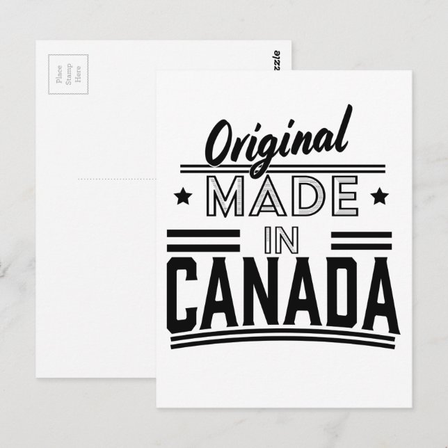 Original 'Made in Canada'-logotyp Vykort (Fram/baksida)