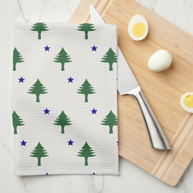 Original Maine Flagga Dish Towel Kökshandduk (Vikt i Fjärdedel)