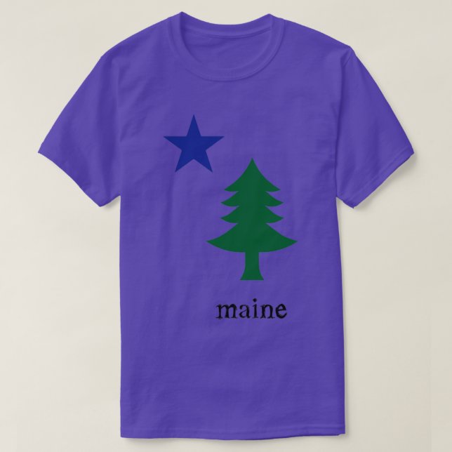 Original Maine Flagga  T Shirt (Design framsida)