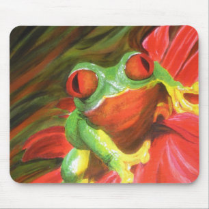Original- målning "trädgroda" Mousepad Musmatta