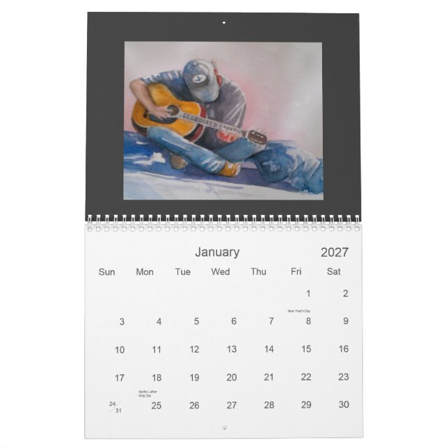 Original- målningar av Shelley Lampman Kalender (Jan 2027)