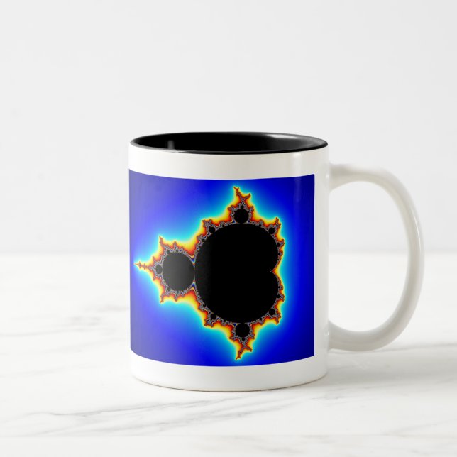 Original- Mandelbrot uppsättning 03 - Fractalmugg Två-Tonad Mugg (Höger)