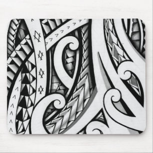 Original- Maori stam- tatueringdesign med att Musmatta