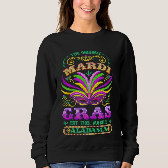 Original Mardi Gras Mobile Alabama 1703 T Shirt (Framsida)