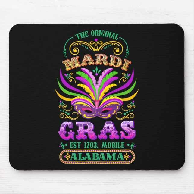 Original Mardi Gras Mobile Alabyma 1703 Musmatta (Framsidan)