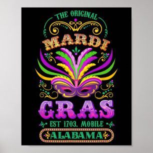 Original Mardi Gras Mobile Alabyma 1703 Poster
