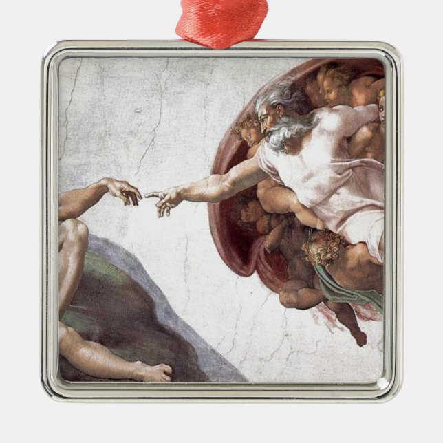Original Michelangelo-färg i sistin chapel Rom Julgransprydnad Metall (Framsidan)