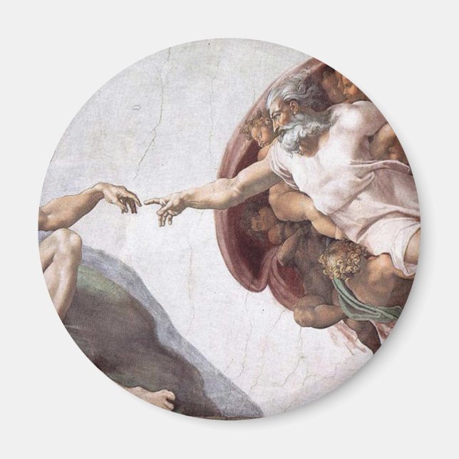 Original Michelangelo-färg i sistin chapel Rom Magnet (Framsidan)