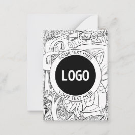 Original modern linje konst & din logotyp anteckningskort
