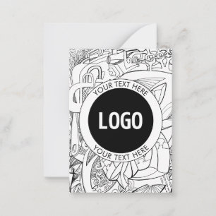 Original modern linje konst & din logotyp anteckningskort