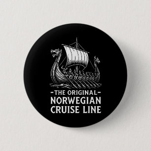 Original Norsk Cruiseline Viking Humor Rolig  Knapp