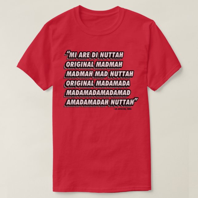 Original Nuttah Lyric T Shirt (Design framsida)