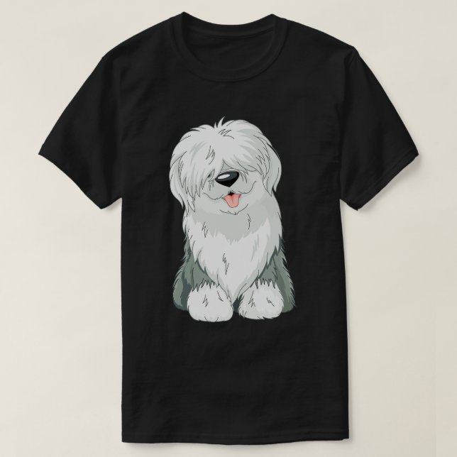 Original Old English Sheepdog Puppy T-Shirt (Design framsida)
