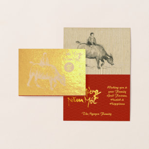 Original Ox Child-tavla Lunar 2021 Luxury GC2 Folierat Kort