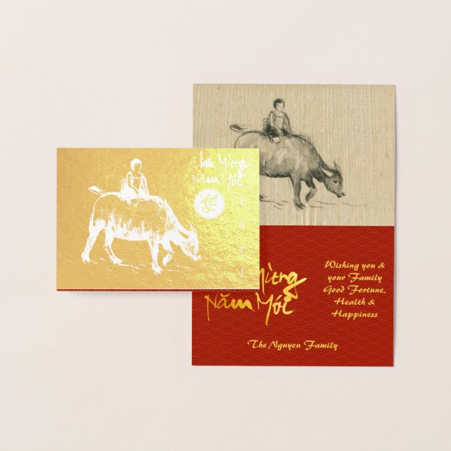 Original Ox Child-tavla Lunar 2021 Luxury GC2 Folierat Kort (Display)