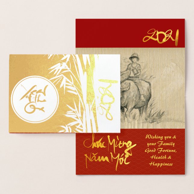 Original Ox Kid-målning 2021 Luxury Foil GC3 Folierat Kort (Display)