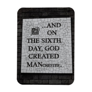 Original "På den sjätte dagen" Manchester Mural Magnet