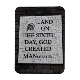 Original "På sjätte dagen" Manchester Mural Magnet