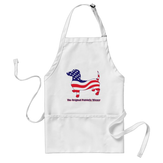 Original Patriotic Wiener/Dachshund Förkläde (Framsidan)