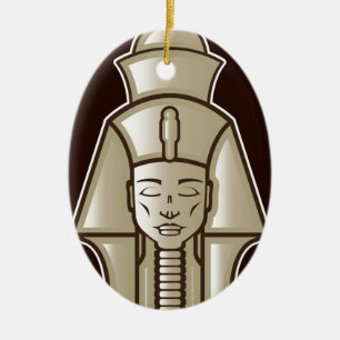 Original- pharaohegyptierlinjal julgransprydnad keramik