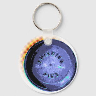 Original- Pop-Konst för FrisbeepajTin Nyckelring