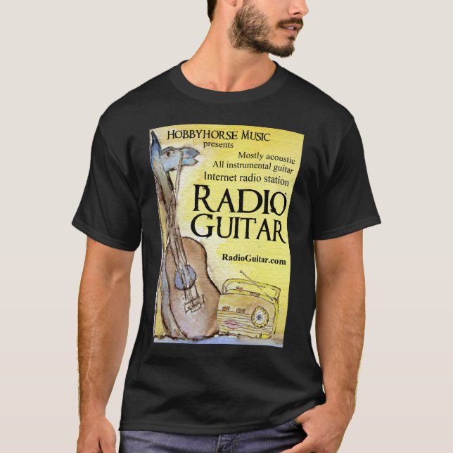 Original radiosände gitarraffischen tee shirt (Framsida)