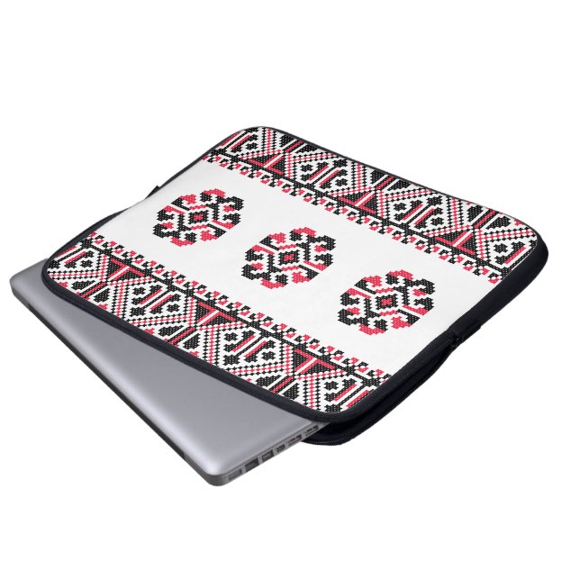 Original Red and Black kor stygch Mönster Laptop Sleeve (Framre botten)