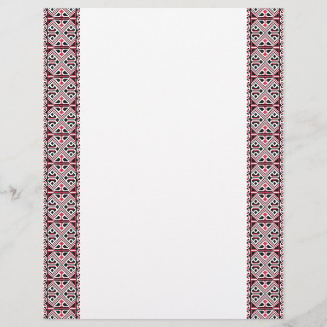 Original Red and Black kor stygch Mönster Reklamblad (Framsidan)