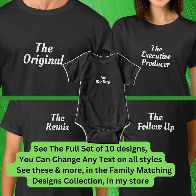 Original, Remix osv. Matchande musikfamilj T Shirt (Skapare uppladdad)