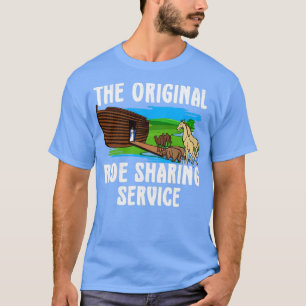 Original Ride Sharing Noah på Ark-nuny Kristus T Shirt