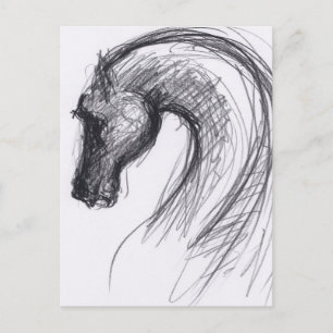 Original Ritning 1 Häst År Zodiak vykort 1