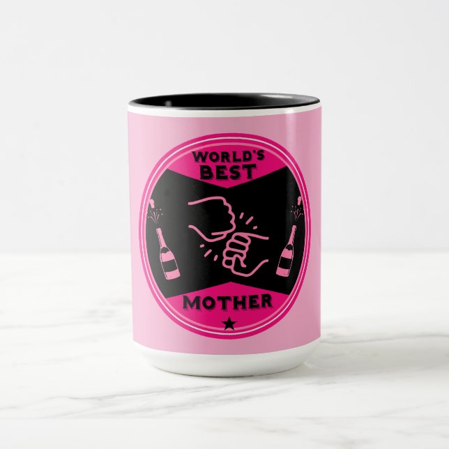 Original Rosa Bästa Mamma I Världen Mugg (Center)