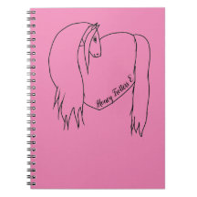 Original Rosa Horse Heart Spiral Notebook