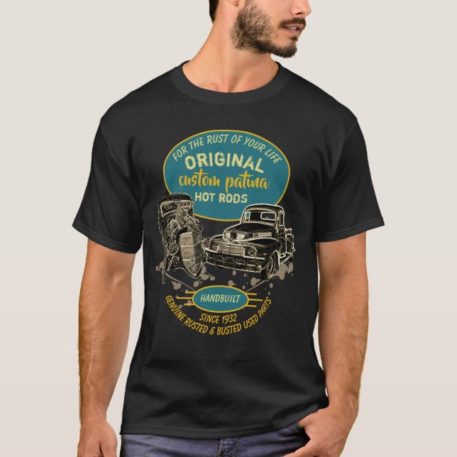 Original rosta av din livHot rod råtta Stång - T Shirt (Framsida)