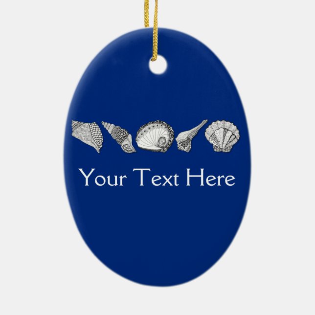 Original Seashell Collection Art Julgransprydnad Keramik (Baksidan)