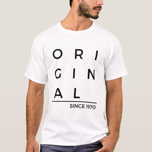 Original sedan 1970 Födelseår T Shirt (Framsida)