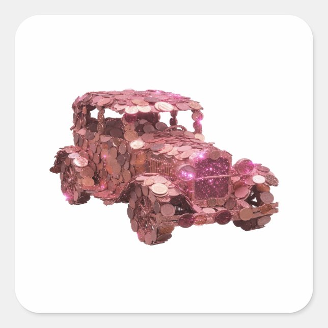 Original Silver MONEY CAR Etikett Design (Framsida)