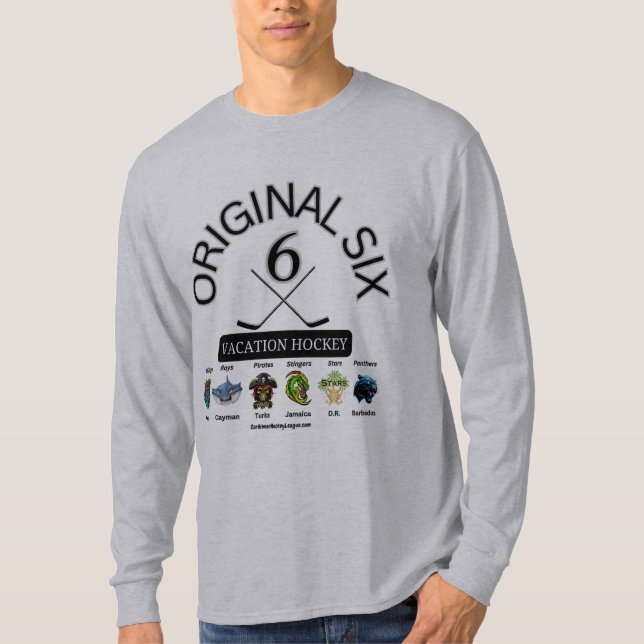 Original Six Vacation Hockey - CaribbeanHockey T Shirt (Framsida)