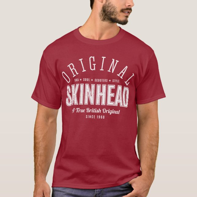 Original- Skinhead - vittext Tee (Framsida)